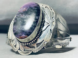 One Of The Best Ever Vintage Native American Navajo Sugilite Sterling Silver Bracelet-Nativo Arts
