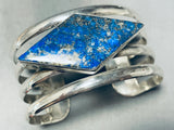 The Coolest Vintage Native American Navajo Denim Lapis Sterling Silver Bracelet-Nativo Arts