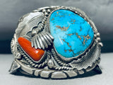 148 Grams Museum Worthy Vintage Native American Navajo Turquoise Sterling Silver Bracelet-Nativo Arts