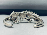School Of Fish Vintage Southwest Sterling Silver Bracelet Cuff-Nativo Arts