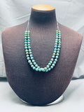 Balls Of Turquoise Vintage Native American Navajo Sterling Silver Necklace-Nativo Arts