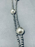 Orbs Of Sterling Vintage Native American Navajo Silver Necklace-Nativo Arts