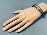 Harold J Astounding Vintage Native American Navajo Channel Sterling Silver Bracelet