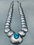 Stunning Vintage Native American Navajo Hand Tooled Sterling Silver Necklace-Nativo Arts