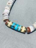 Native American Exceptional Vintage Santo Domingo Bisbee Turquoise Sterling Silver Necklace-Nativo Arts