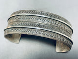 One Of The Most Detailed Vintage Sterling Silver Bracelet Cuff-Nativo Arts