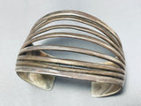 Stunning Patina Vintage Native American Navajo Sterling Silver Bracelet Cuff Old-Nativo Arts