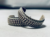 Traditional Vintage Native American Navajo Sterling Silver Rope Hoop Earrings-Nativo Arts