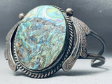 One Of The Best Ever Vintage Native American Navajo Abalone Sterling Silver Bracelet-Nativo Arts
