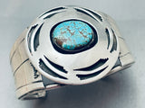 One Of The Best Vintage Native American Navajo #8 Turquoise Sterling Silver Bracelet-Nativo Arts