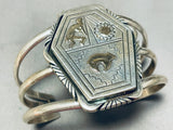 Important Sacred Bear Vintage Native American Navajo Sterlin Gsilver Gold Bracelet-Nativo Arts