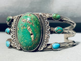Late 1800's/ Early 1900's Vintage Native American Navajo Turquoise Ingot Or Sterling Bracelet-Nativo Arts