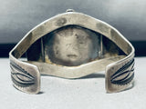 One F The Most Ornate Vintage Native American Navajo Petrified Wood Sterling Silver Bracelet-Nativo Arts