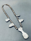 One Of The Best Ever Vintage Native American Navajo Cerrillos Turquoise Sterling Silver Necklace-Nativo Arts