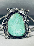 Signed Vintage Native American Navajo Royston Turquoise Sterling Silver Bracelet-Nativo Arts