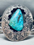 One Of The Best Vintage Native American Navajo Spiderweb Turquoise Sterling Silver Bracelet-Nativo Arts