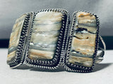 Best Vintage Native American Navajo Abalone Shell Lester Sterling Silver Bracelet-Nativo Arts