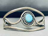 Native American Fabulous Vintage Santo Domingo Red Mountain Turquoise Sterling Silver Bracelet-Nativo Arts