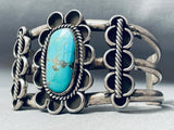 Heavy 67 Gram Vintage Native American Navajo Turquoise Sterling Silver Bracelet-Nativo Arts