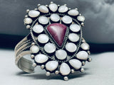 Most Unique Vintage Native American Navajo Pearl Spiny Oyster Sterling Silver Bracelet-Nativo Arts