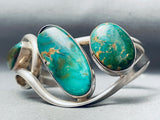 One Of Coolest Ever Vintage Native American Navajo Royston Turquoise Sterling Silver Bracelet-Nativo Arts