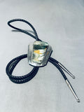 Green Jasper!! Vintage Native American Navajo Sterling Silver Jasper Bolo Tie-Nativo Arts