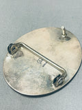 Paw Of Turquoise!! Vintage Native American Navajo Sterling Silver Buckle-Nativo Arts