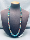 Authentic Thomas Singer Vintage Native American Navajo Turquoise Sterling Silver Necklace-Nativo Arts