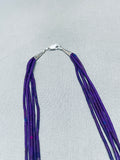 Gorgy Native American Navajo Sugilite Sterling Silver Necklace-Nativo Arts