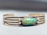 Superior Vintage Native American Navajo Royston Turquoise Sterling Silver Bracelet-Nativo Arts