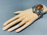 One Of The Best Vintage Native American Navajo Ancient Tree Sap Sterling Silver Bracelet-Nativo Arts