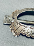 Unique Vintage Native American Navajo Handcarved Sterling Silver Hair Barrette-Nativo Arts
