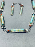 One Of The Best Ever Vintage Native American Navajo Turquoise Sterling Silver Bracelet Necklace-Nativo Arts