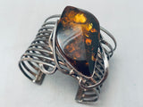 Best Vintage Native American Navajo Amber Sterling Silver Ancient Tree Sap Bracelet-Nativo Arts