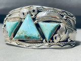 Triangular Turquoise!! Native American Navajo Sterling Silver Bracelet- Gasp!!-Nativo Arts