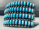 One Of The Best Ever Vintage Zuni Turquoise Sterling Silver Bracelet-Nativo Arts