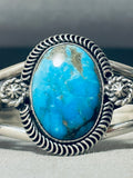 Gasp! Native American Navajo Rhombus Shaped Turquoise Native American Navajo Sterling Silver Bracelet Cuff-Nativo Arts