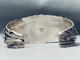 Detailed Leaf Jungle Vintage Native American Navajo Sterling Silver Bracleet-Nativo Arts