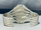 Phenomenal Native American Navajo Black Onyx Sterling Silver Huge Bracelet-Nativo Arts