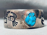 Harold Lomayaktewa Vintage Native American Hopi Sterling Silver Turquoise Bracelet-Nativo Arts