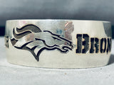 Freddy Douglas Native American Navajo Sterling Silver Denver Broncos Bracelet-Nativo Arts
