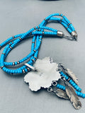 One Of The Best Ever Vintage Native American Navajo Turquoise Sterling Silver Necklace-Nativo Arts