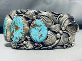 Gary Johnson!! Vintage Native American Navajo Red Mountain Turquoise Sterling Silver Bracelet-Nativo Arts