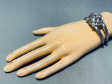 Face The Tiger!!! Vintage Sterling Silver Bracelet Cuff-Nativo Arts
