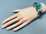 One Of Coolest Ever Vintage Native American Navajo Royston Turquoise Sterling Silver Bracelet-Nativo Arts