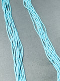 Gorgy!! Native American Navajo Turquoise Tubule Sterling Silver Necklace-Nativo Arts