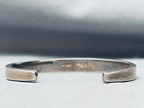 Detailed Vintage Native American Navajo 6 Inch Wrist Tan Stone Inlay Bracelet-Nativo Arts
