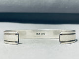 Magnificent Vintage Native American Navajo Sterling Silver Signed Bracelet-Nativo Arts