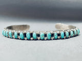 Superior Vintage Native American Navajo Sky Blue Turquoise Sterling Silver Bracelet-Nativo Arts