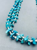 Nuggets Of Old Turquoise Vintage Native American Navajo Heishi Necklace-Nativo Arts